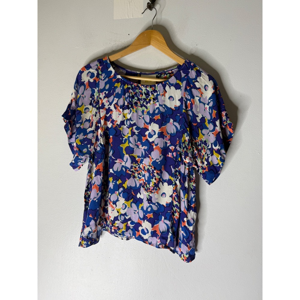 Anthropologie Maeve Floral Baby Doll Kimono Sleeve Milla Blouse SMALL S